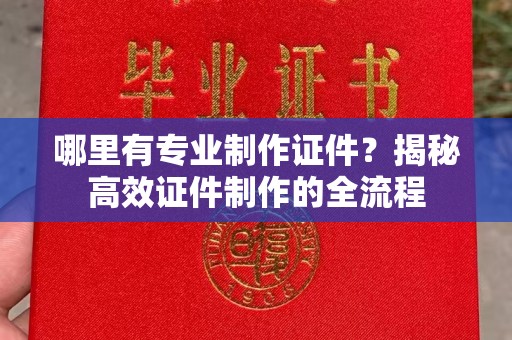 铁门关哪里有专业制作证件？揭秘高效证件制作的全流程